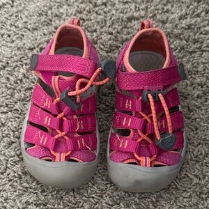 Keen Kids Newport H2 Fuchsia and Orange Sandals